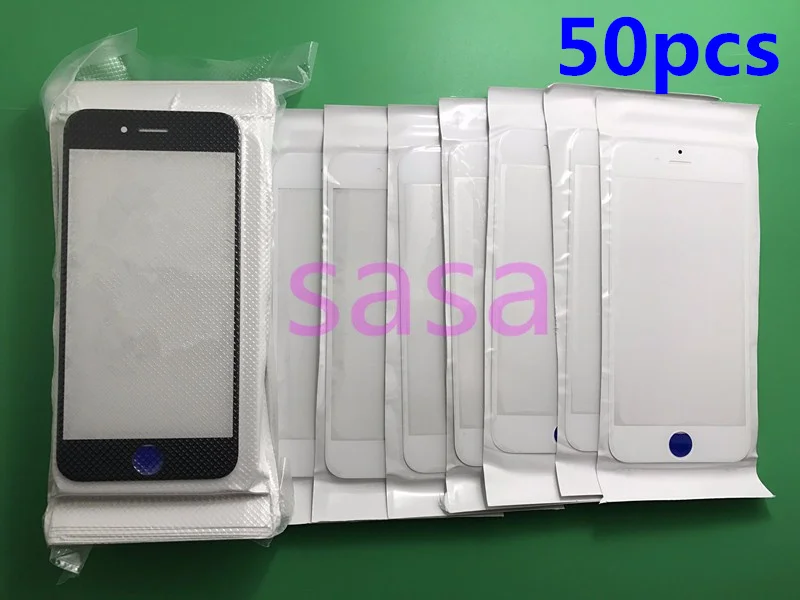 50 шт. лучшее качество Переднее стекло для iPhone 6 6 S 7 8 plus сенсорный экран дигитайзер панель Объектив Замена внешнего стекла для iPhone 5