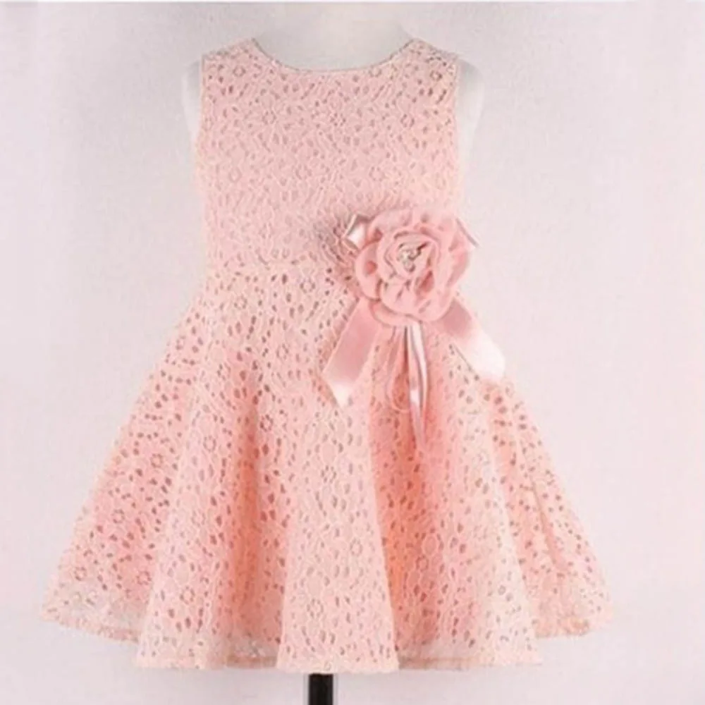 Праздничные кружевные платья с бантом для маленьких девочек платье принцессы на