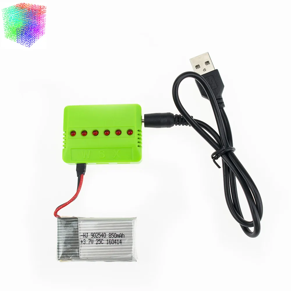 Литий полимерный аккумулятор Syma 3 7 в 850 мАч 6 шт. и зарядное устройство USB для syma x5 x5c