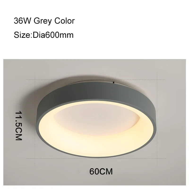 White Round Dia600mm NEO Gleam круглые/квадратные/треугольные современные светодиодные потолочные лампы для гостиной, спальни, кабинета с регулируемой яркостью+ RC потолочные светильники - Цвет корпуса: White Round Dia600mm