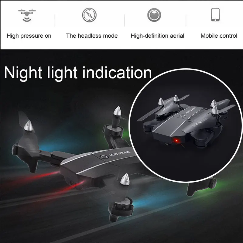 Съемкой от первого лица интеллигентая(ый) складной Дрон Квадрокоптер WI-FI FPV 480P HD Камера 6-Axis Безголовый режим висения стабильный Gimbal для квадрокоптера дрона с дистанционным управлением