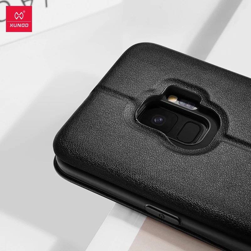 XUNDD кожаный чехол с защитой на 360 градусов для samsung Galaxy s7 edge/s8/s9 plus кошелек телефона