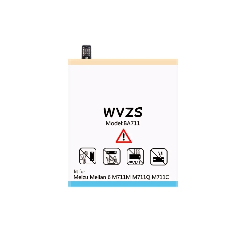 Wvzs 4600 мАч литий полимерный аккумулятор BA711 для Meizu Meilan M711M M711Q M711C сменные