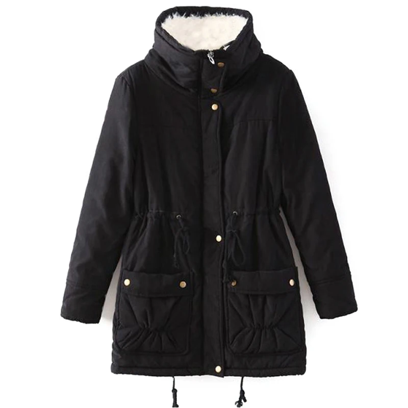 2017 зимние женские кашемировые пуховики парки свободного покроя шерстяное