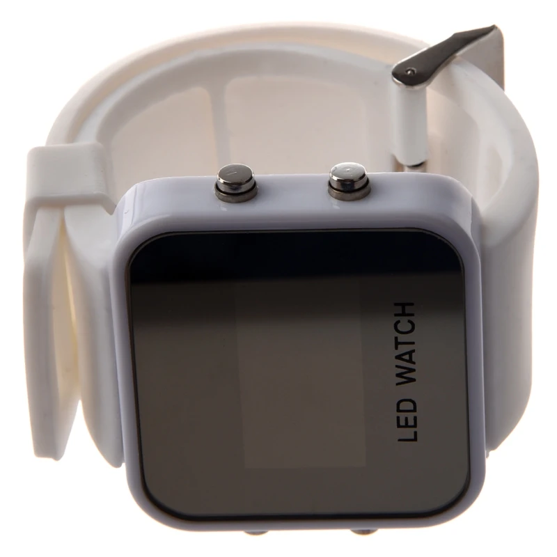 Mirror Men Lady LED Digital Sport Unisex Watch Gift Jelly(Only White Now) | Электроника