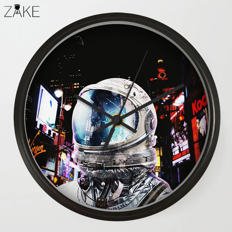 

Nordic оригинальные настенные часы астронавт для спальня украшения стены, настольные декоративные немой кварцевые часы домашний декор