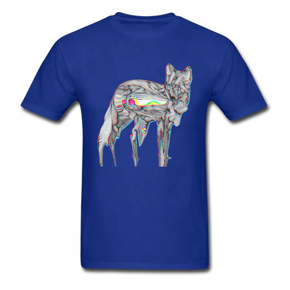 Glitch Fox 100% хлопок повседневные топы рубашки милые мужские футболки с коротким