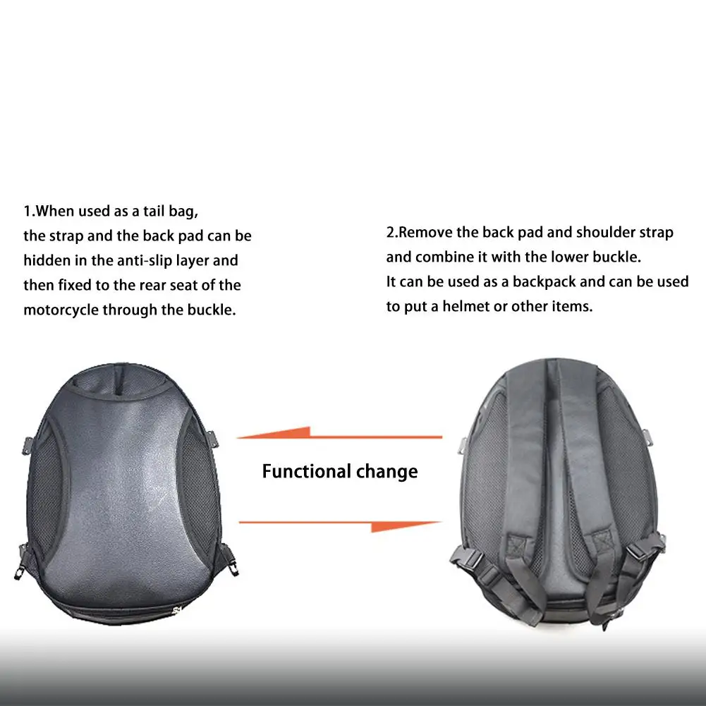 New Motorcycle Tail Bag Multifunctional Waterproof Sports Seatback Tool Luggage Carry Bike Storage Tank |