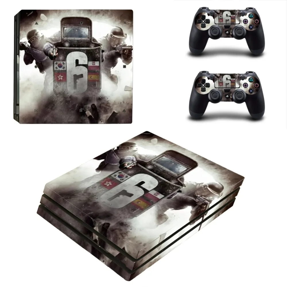 PS4 Pro Skin Sticker Decal for Sony PlayStation 4 Console and 2 Controller Vinyl- Rainbow Six Siege | Электроника