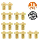 Сопла для 3D-принтера, 16 шт., латунная Форсунка для экструдера E3D V5 V6, 0,20,30,40,50,60,81,0 мм