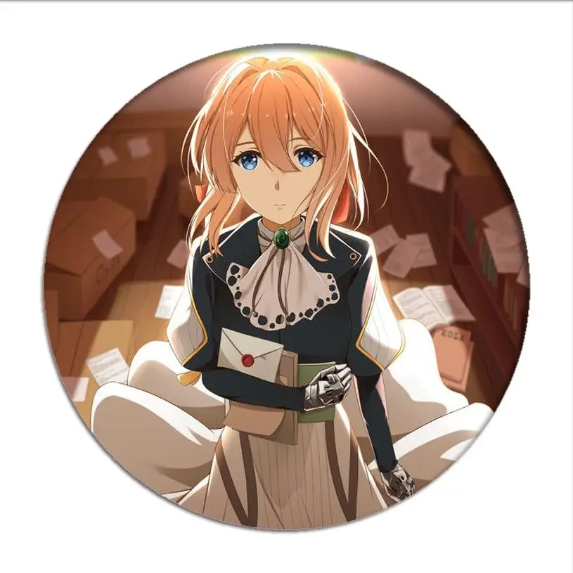 Аниме фиолетовый Evergarden значок косплея Claudia Hodgins брошь коллекция булавок Значки