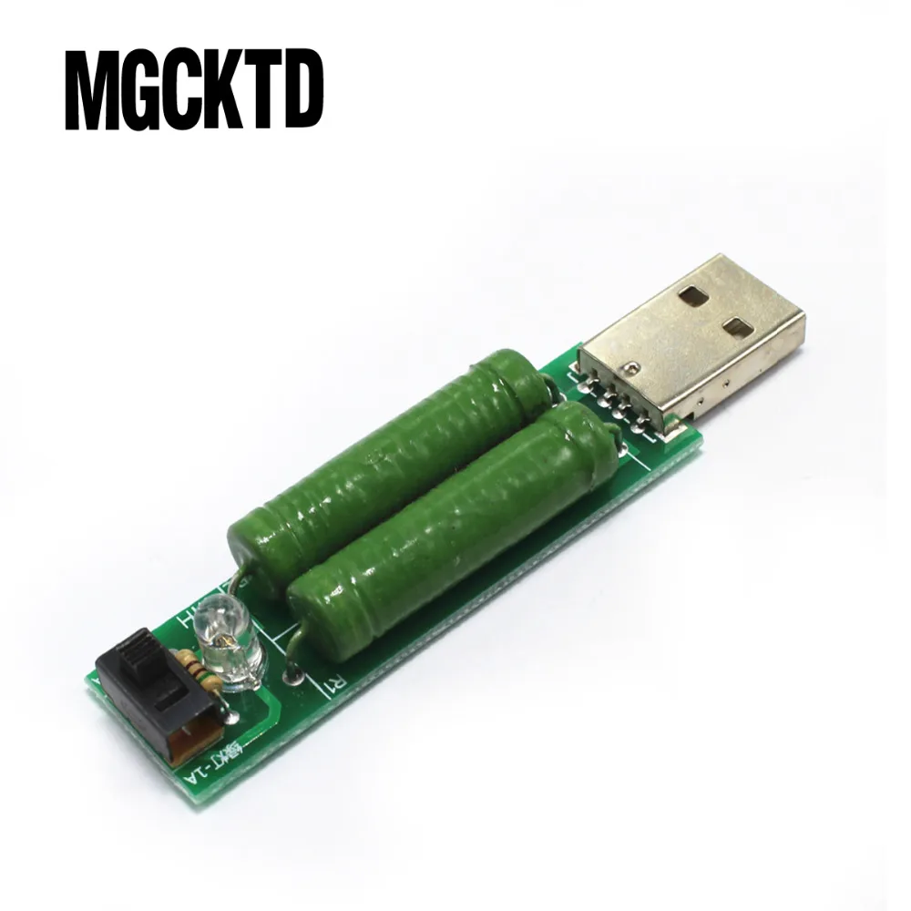 

10 шт./лот USB порт мини разрядный резистор нагрузки цифровой измеритель напряжения тока тестер 2A/1A с выключателем 1A зеленый светодиод/2A красн...