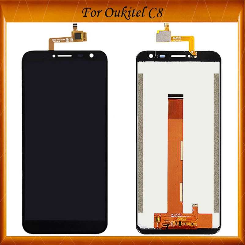 5 дюймовый черный ЖК дисплей 1280*640 для Oukitel C8 + сенсорный экран дигитайзер в сборе