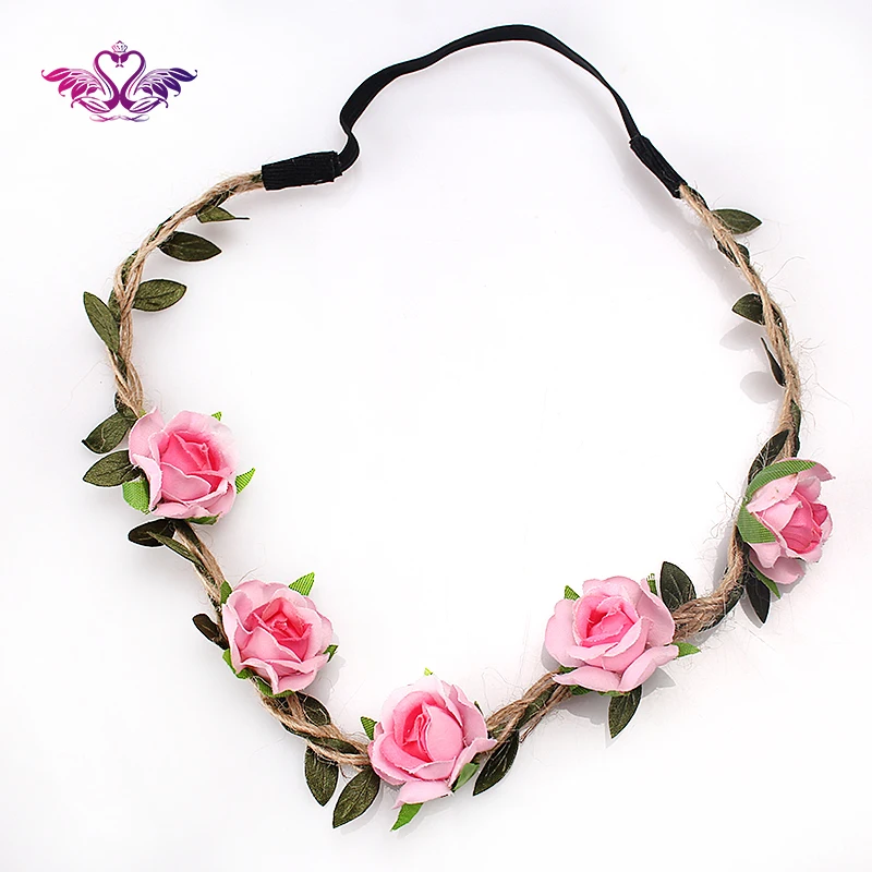 M MISM очаровательный женский пляжный венок для девочек Свадебный Aaccessories розовый