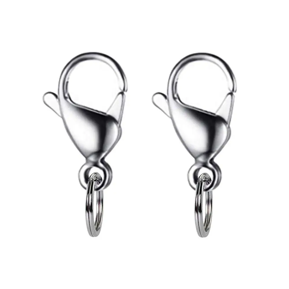 XRHYY 10 шт. металлическая пряжка карабин для собаки из нержавеющей стали с кольцами