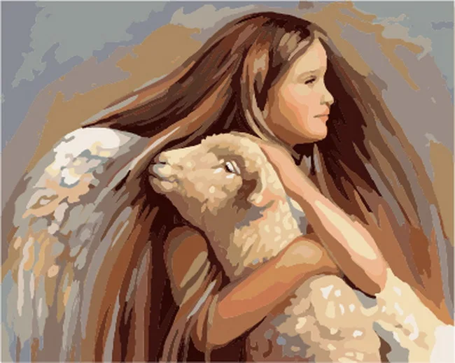 Выполненные живописи по номерам краска Раскраска для домашнего декора PBN