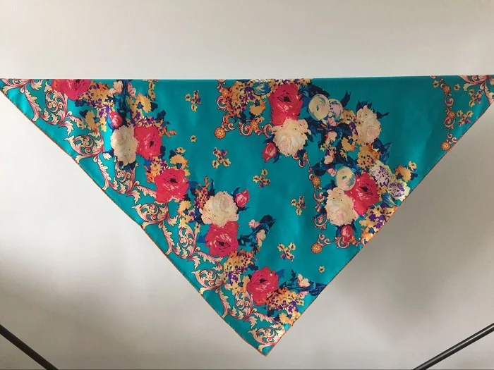 Promotion fashion women 100% silk twill scarf big square 12m/m shawl Muslim hijab cape female 90cm*90cm headwear painting | Аксессуары