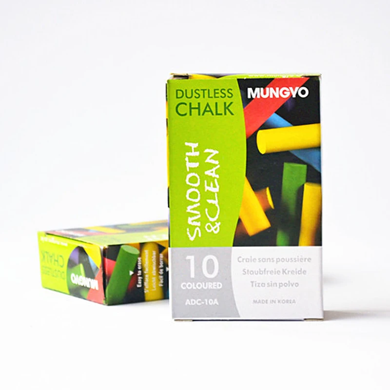Искусственный Корейский цветной мел мелки без пыли нетоксичные для