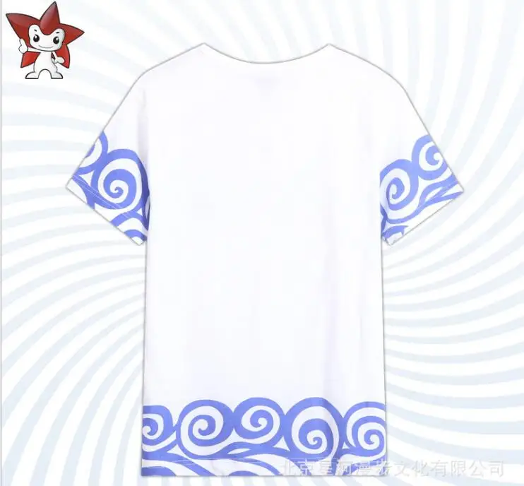 

Hot Anime GINTAMA cosplay Sakata Gintoki cos summer fashion new man woman short sleeve T-shirt cosplay costume