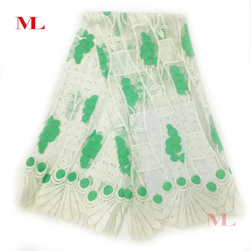 ML 5 ярдов Лидер продаж африканский кружево ткань Высокое качество 3D чистая