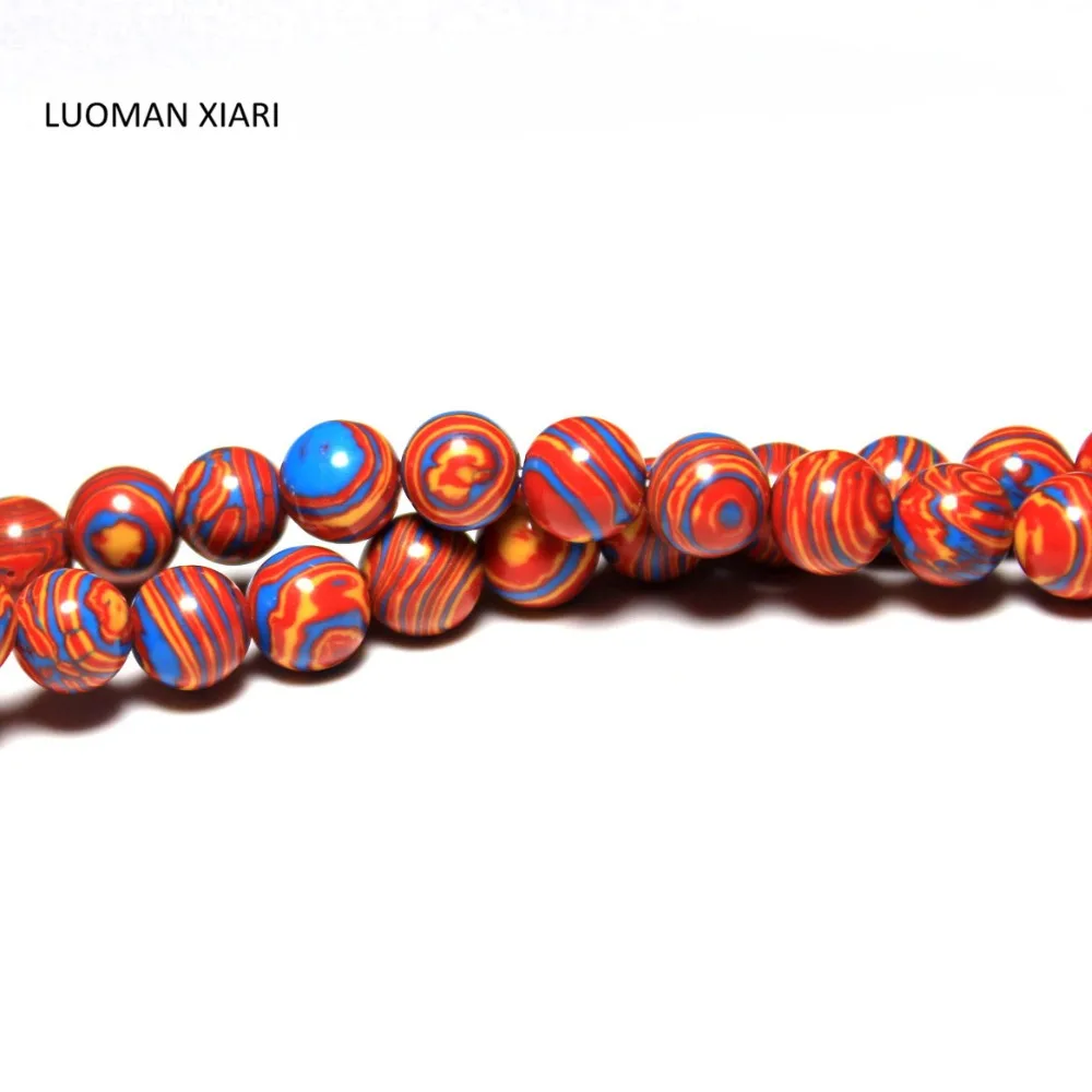 Бусины из Малахита для изготовления ювелирных изделий 4/6/8/10/12 мм прядь 15 дюймов |