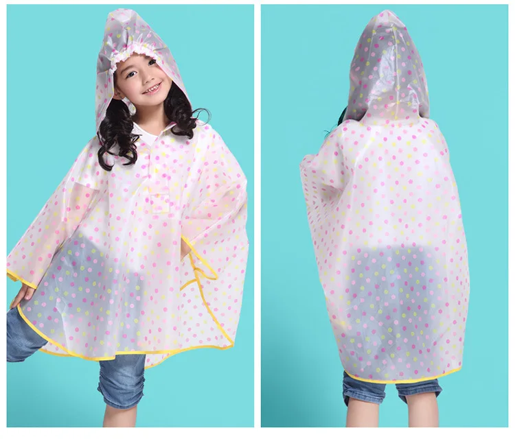 Polka Dot Kids Raincoat Waterproof Children's Rainwear Wind Resistant Rain Poncho For Children Cartoon Kid regenkleding|ponchos for children|rain