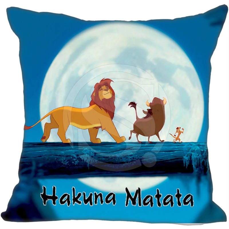 Король Лев Hakuna Matata полная луна подушка для дома наволочка крышка Bestate(одна сторона) на молнии