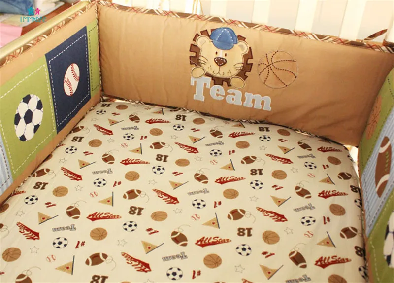 1pcs Fitted Sheet Детские бамперы, хлопок, голубой мультфильм, милый Принт, простыня и пододеяльник для маленьких мальчиков, одеяло, Мягкая Вышивка, детские постельные принадлежности - Цвет: 1pcs Fitted Sheet