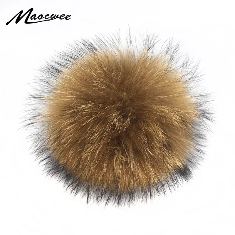 

Wholesale 100% Real Raccoon Fur Pompoms Balls For Knitted Hat Cap Beanies And Keychain And Scarves Real Fur Pom Poms Skullies