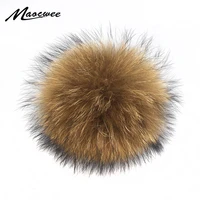 wholesale 100 real raccoon fur pompoms balls for knitted hat cap beanies and keychain and scarves real fur pom poms skullies