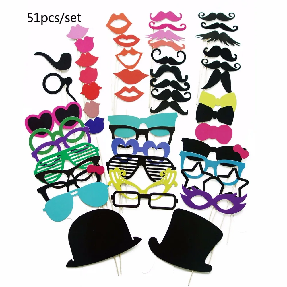 Party Photo Booth Props Happy Birthday Pose Sign Kit for Summer Hawaii Decoration | Дом и сад