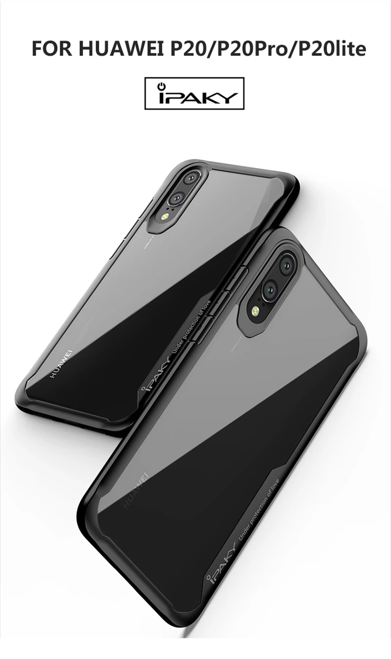 Чехол для huawei p20 pro IPAKY противоударный прозрачный силиконовый чехол из ТПУ+ PC чехол для телефона huawei P20 Lite nova 3 nova 3 i huawei mate 10 pro