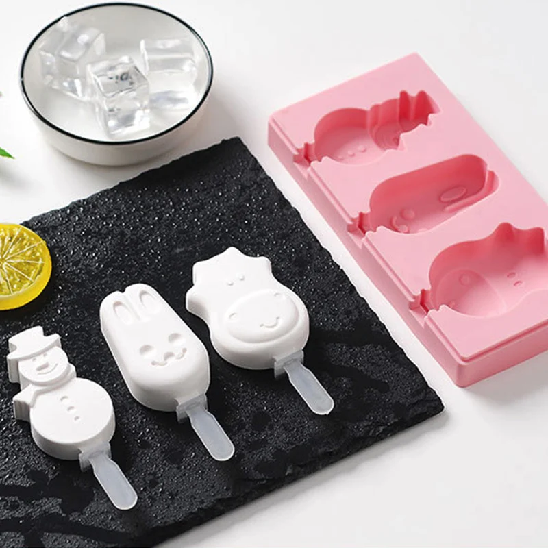 Goldbaking Милые силиконовые формы для льда с крышкой формы для мороженого DIY формы для льда с многоразовыми палочками