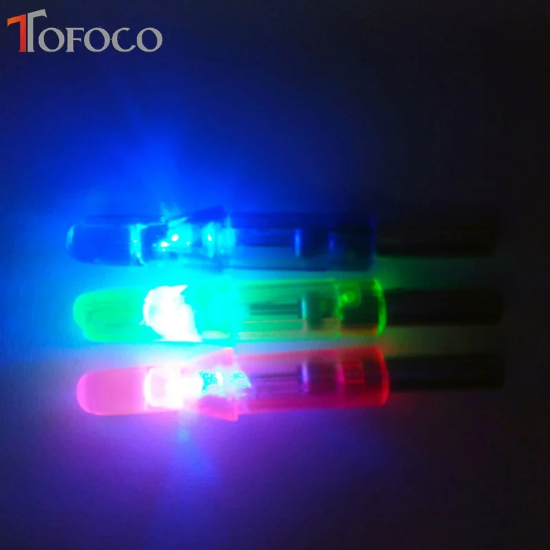 TOFOCO 3 шт. ручная светящаяся стрельба из лука светодиодная освещенная стрелка Nocks