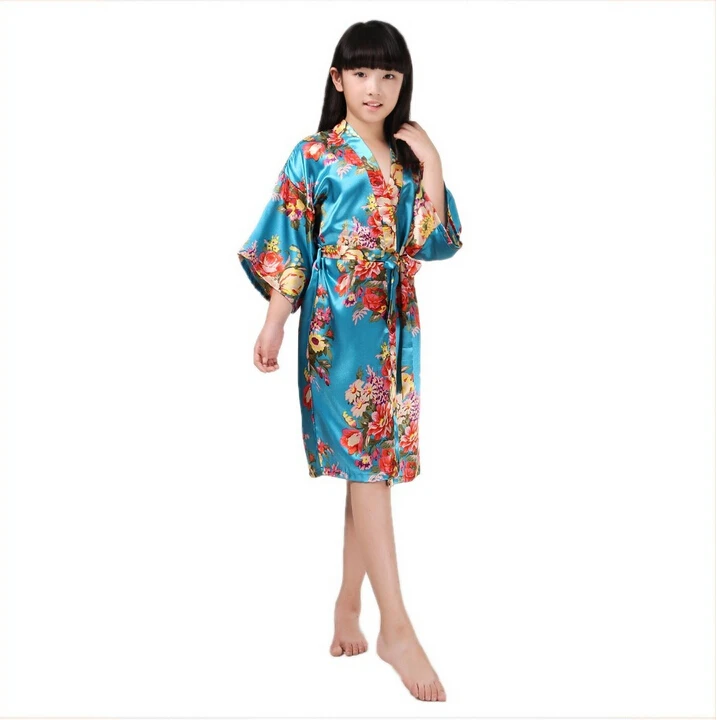 Халат с цветочным узором для девочек Пижама детей Детская одежда сна Свадебное