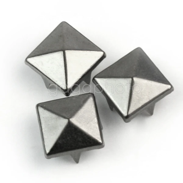 100 шт. шпильки в виде пирамиды темно серые пятна шипы заклепки сделай сам