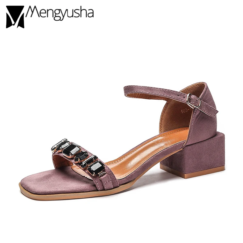 OL/обувь с пряжкой на ремешке женские сандалии со стразами обувь из флока низком