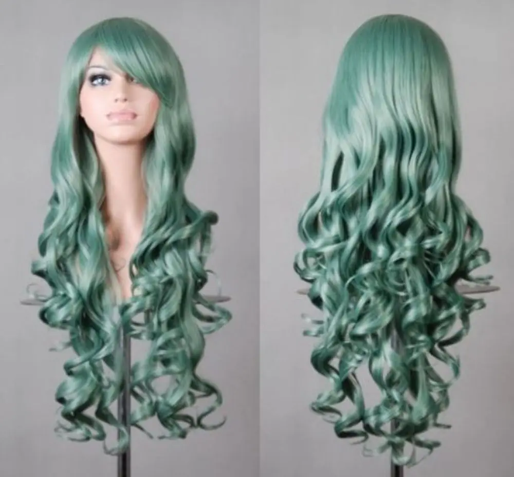 ZCD Женщины Lady Девушки Мода Длинные Вьющиеся Волосы Парики Косплей Партии Полные