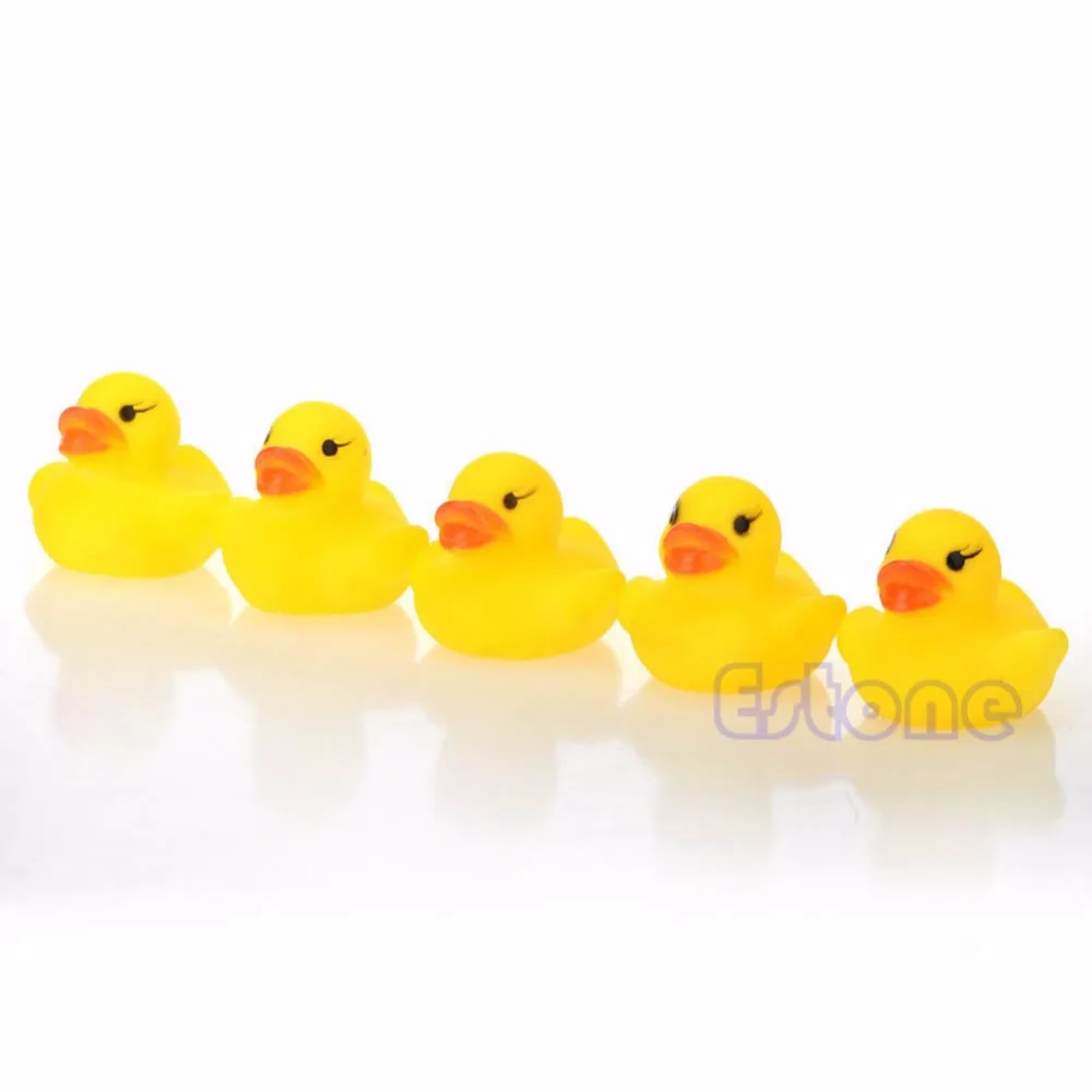 1pc Yellow Baby Children Bath Toys Cute Rubber Squeaky Duck Ducky Hot | Игрушки и хобби