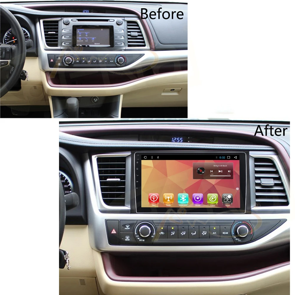 Android 7.1/8.0 Car GPS Stereo Player for Toyota Highlander 2015 2016 Permanent Head Unit Navi Wifi Device Free Map Navigation | Автомобили