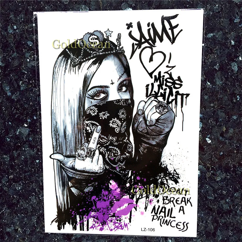 Водонепроницаемые черные серьги-тату с мотыльком хной мандала Цветочные