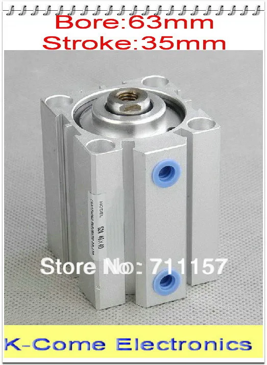 63 мм отверстие 35 Ход Пневматический Компактный цилиндр SDA 63*35 Воздушные цилиндры