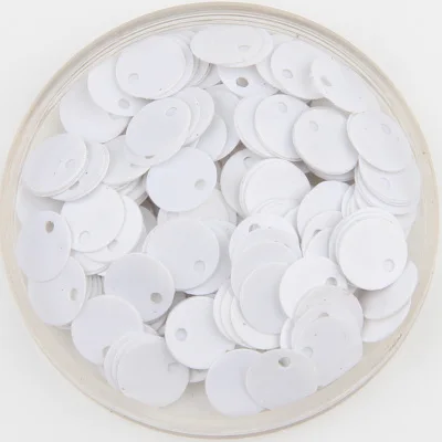 white 20g 10/15/20/25/30 мм, плоские круглые пайетки с блестками швейные принадлежности "сделай сам" аксессуары для свадебная одежда средства ухода за кожей Lentejuelas Para происхождение 20g - Цвет: white 20g