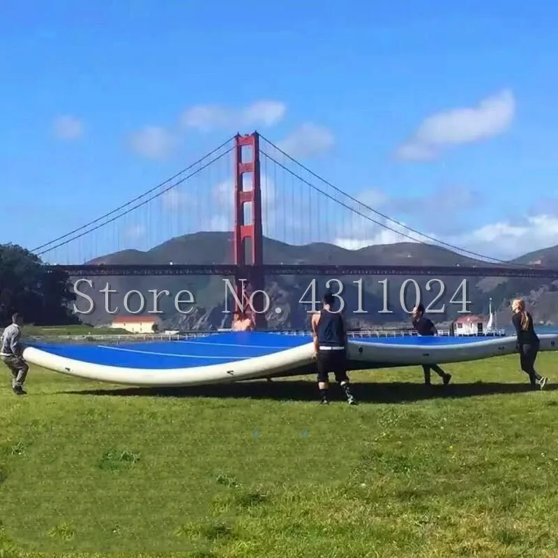 Продажа Надувной гимнастический коврик, 4x4 м, 5x5 м, 6x6 м, воздушная дорожка, коврик для пола (толщина 8 дюймов)