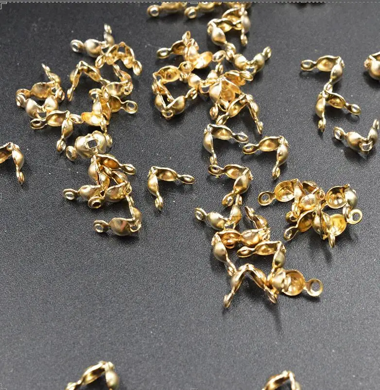 Gold FLTMRH 300 шт железные бусины наконечники Терминаторы 7,5x4 мм Ювелирные изделия подходят для изготовления ювелирных изделий DIY браслет ожерелье - Цвет: Gold