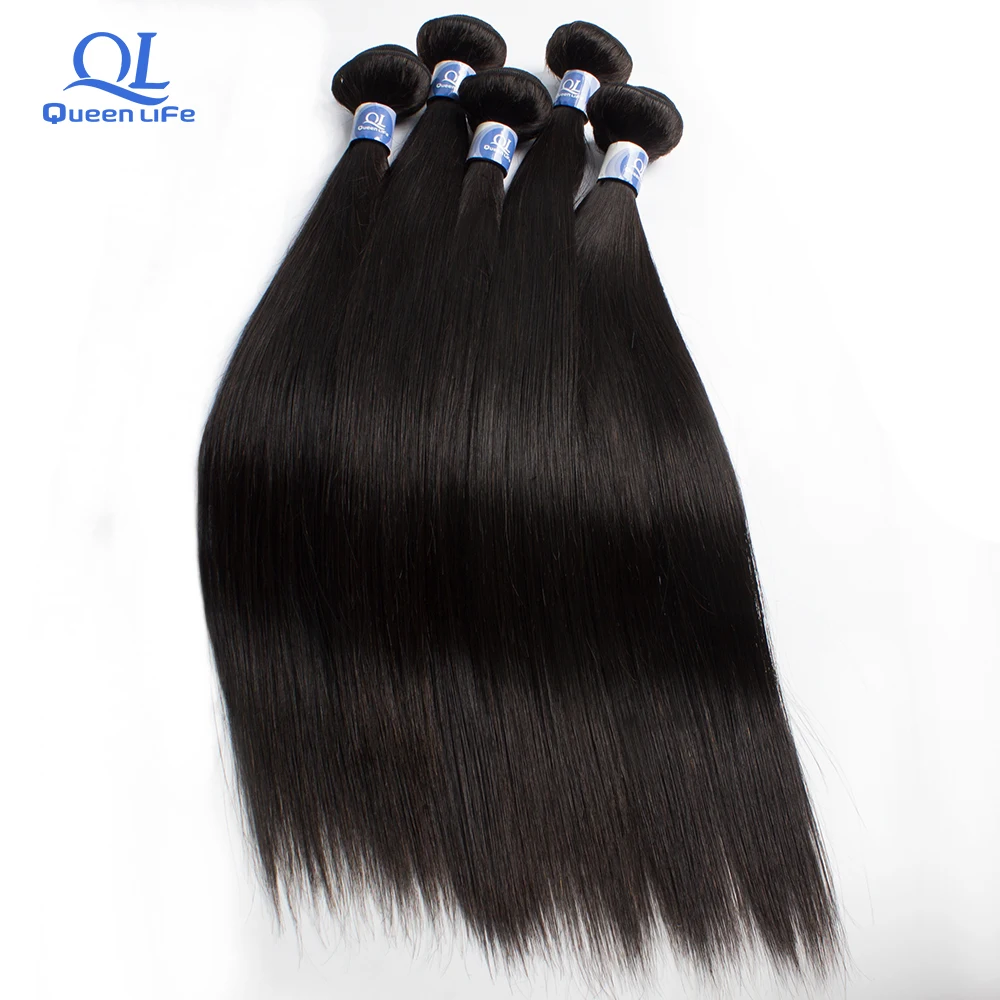 Queenlife 3 пучка с фронтальными прямыми пучками волос Remy человеческие волосы для наращивания волос 28 дюймов 30 дюймов 4 пучка