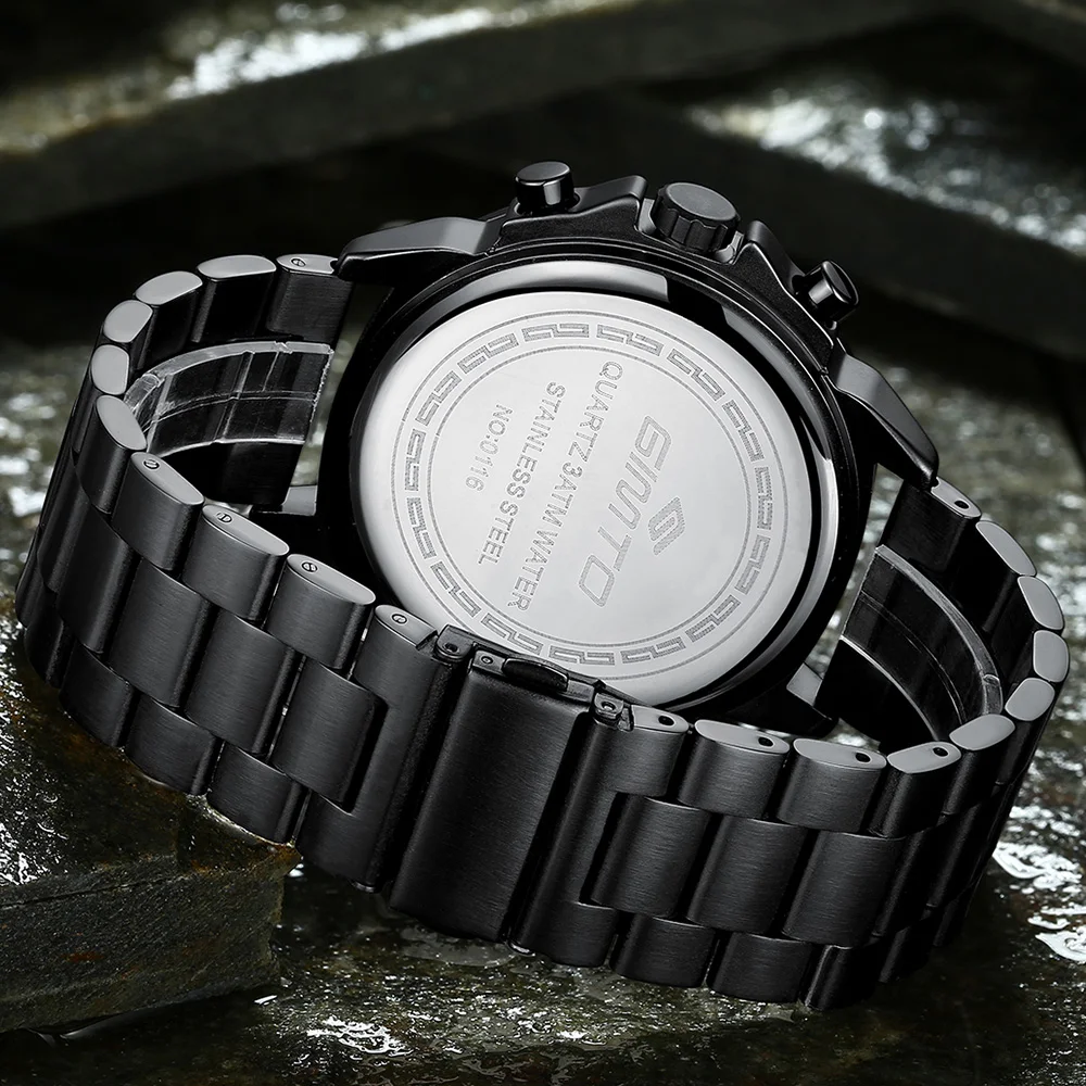 

GIMTO Watch Men Luxury Brand Sports Mens Watches Steel Quartz Waterproof Clock Military Male Gold Wrist Watch Relogio Masculino