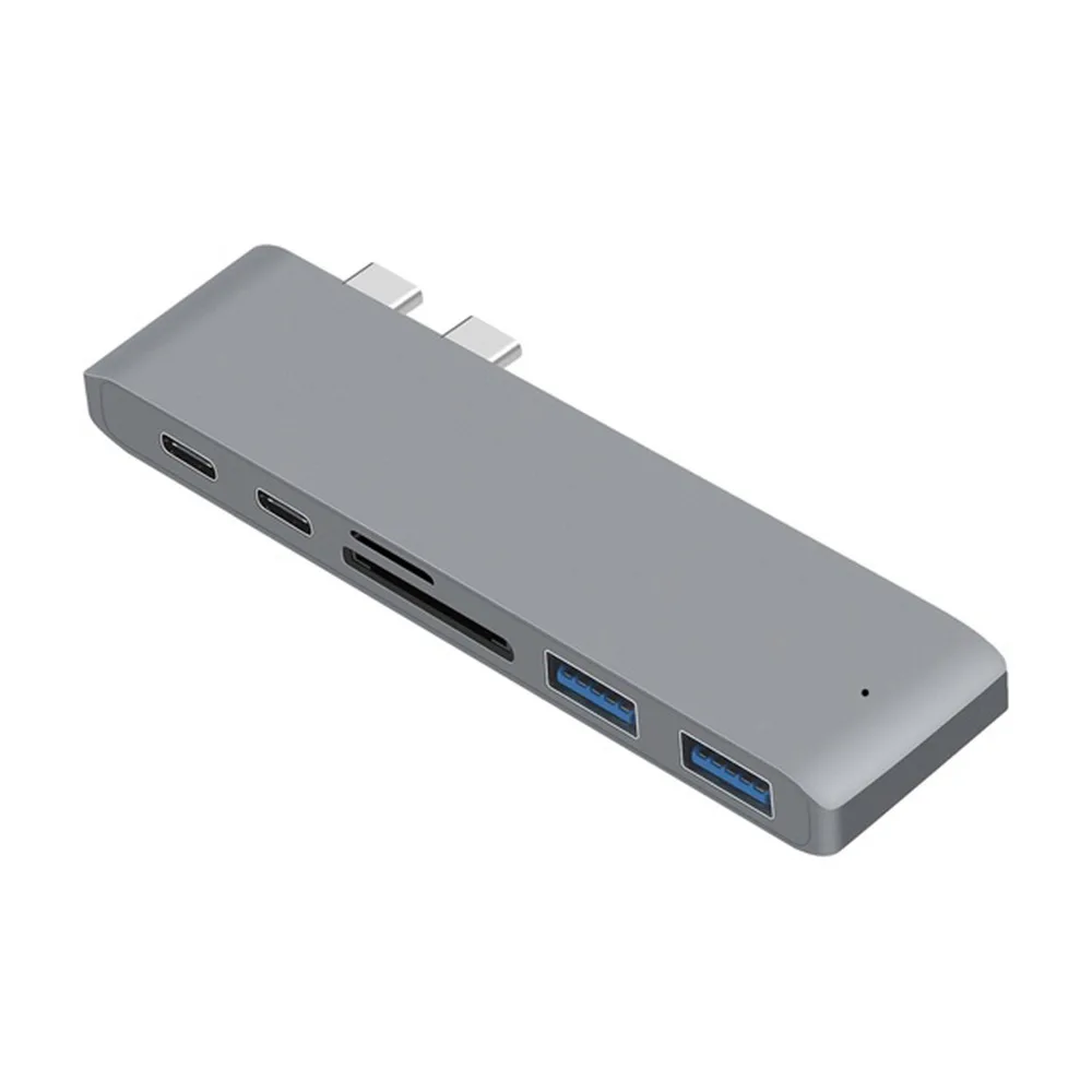 Двойной Концентратор type-C+ кардридер+ зарядка PD 4 K HD переходник для MacBook