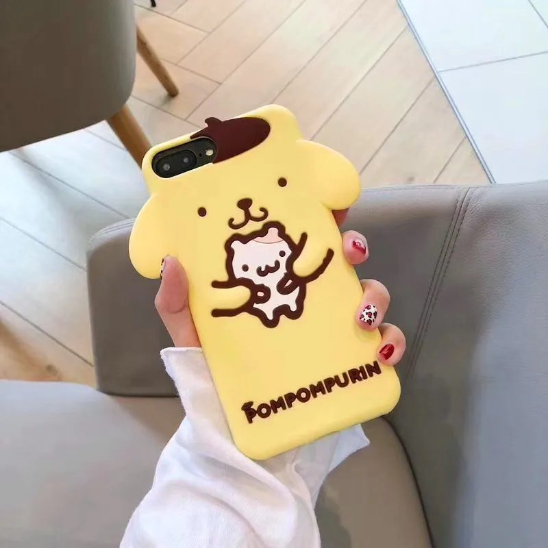 Мягкий силиконовый чехол для iphone 6 6s 7 8 plus X XS MAX XR с милым мультяшным 3D розовым
