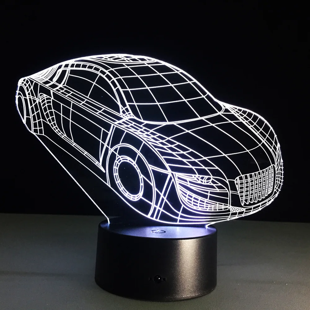 Креативный автоматический СВЕТОДИОДНЫЙ беспроводной 3D светильник лампа с